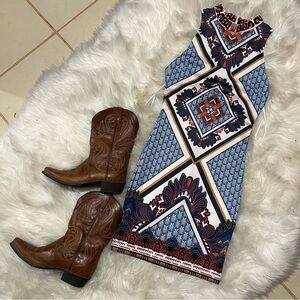 New Agaci print bodycon dress small